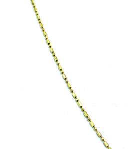14K Yellow Gold Barrel & Ball Chain Necklace with Sliding Beads - 18.25in.
