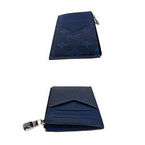 Louis Vuitton Coin Card Holder Monogram Pacific Taiga Blue in Taiga  Leather/Coated Canvas with Silver-tone - US