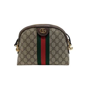 Gucci Ophidia Small GG Supreme Shoulder Bag in Brown