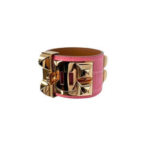 Hermès Pink Collier De Chien Bracelet
