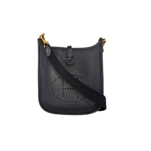 Hermès Bleu Nuit Taurillon Clemence Evelyne TPM Mini Crossbody