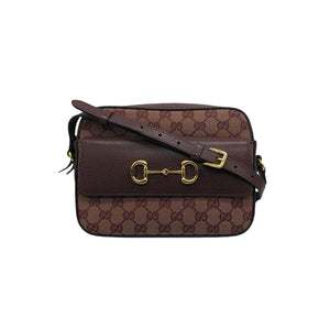 Brown 1955 Horsebit GG Supreme cross-body bag