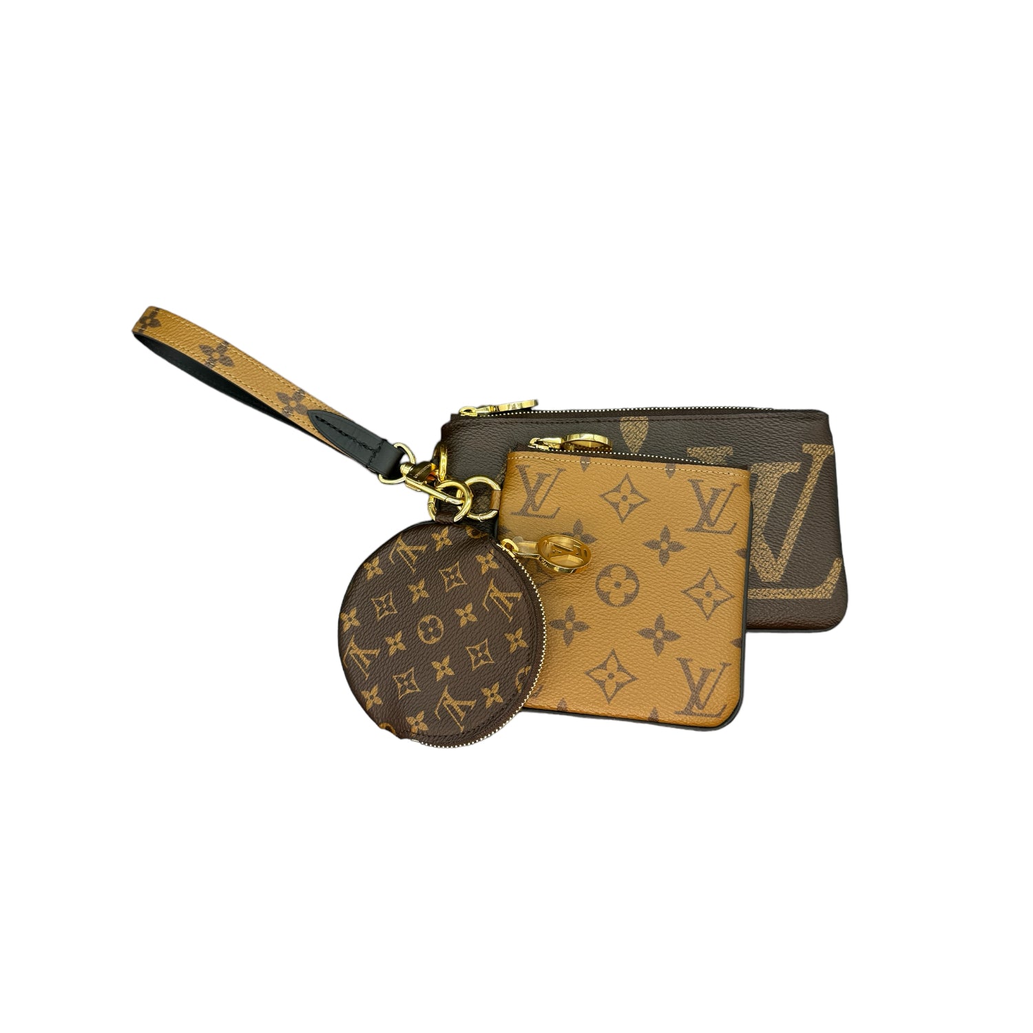 Louis Vuitton Monogram Reverse Trio Pouch Square Purse - LV Handbags