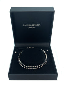 Faidra Hanna 'Raya' 18K White Gold & Diamond Cord Bracelet