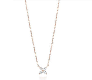 Tiffany & Co. 18K YG & Diamond Victoria Pendant Necklace