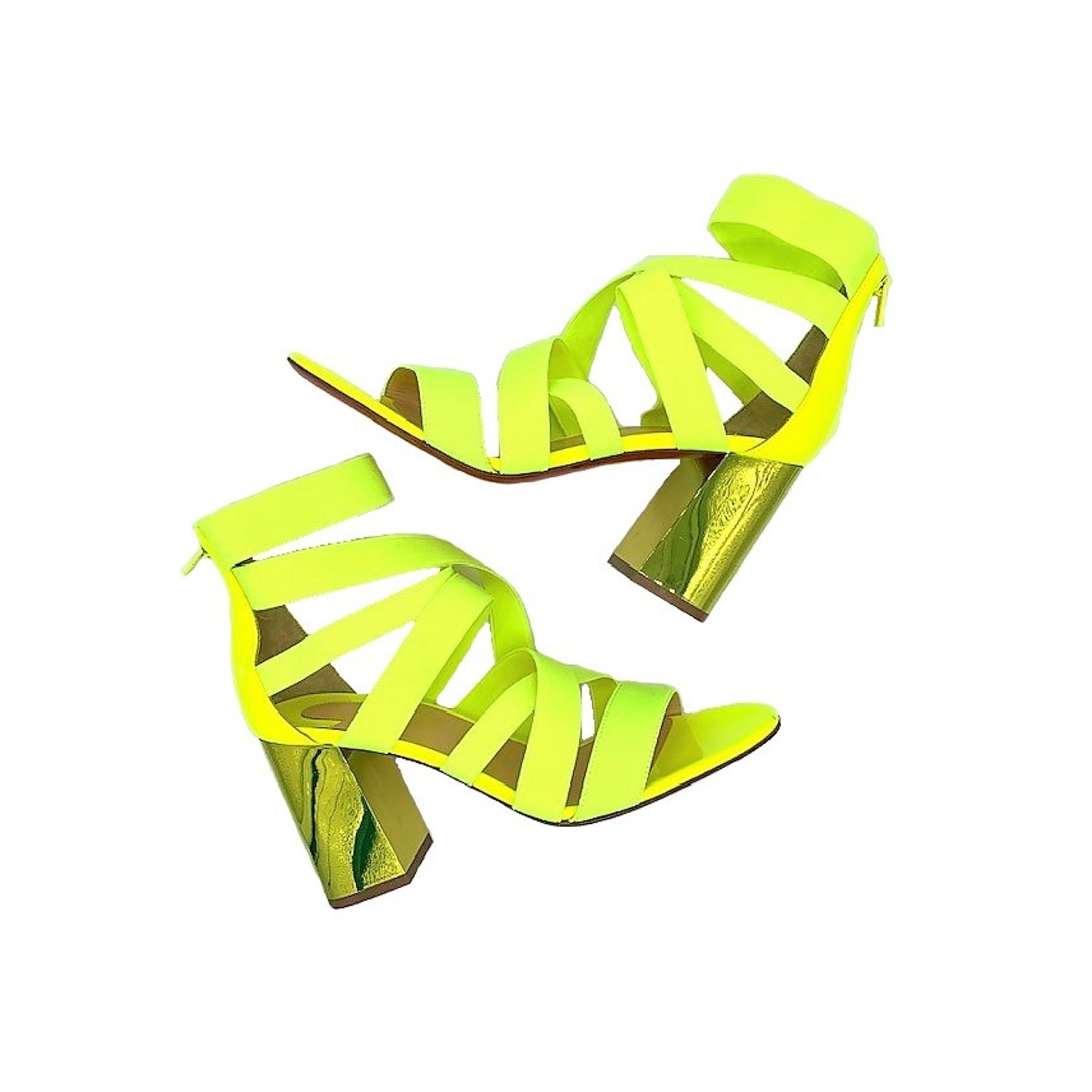 Neon sandal heels on sale