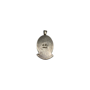 Old Pawn Sterling Silver & Jet Pendant