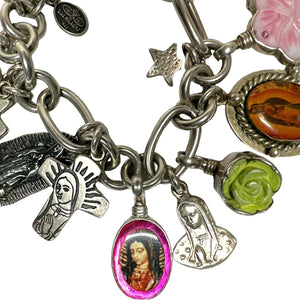 Coreen Cordova Sterling Silver Multi-Charm Religious Theme Bracelet