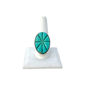Sterling Silver Oval Turquoise Ring - Sz. 11 | The ReLux