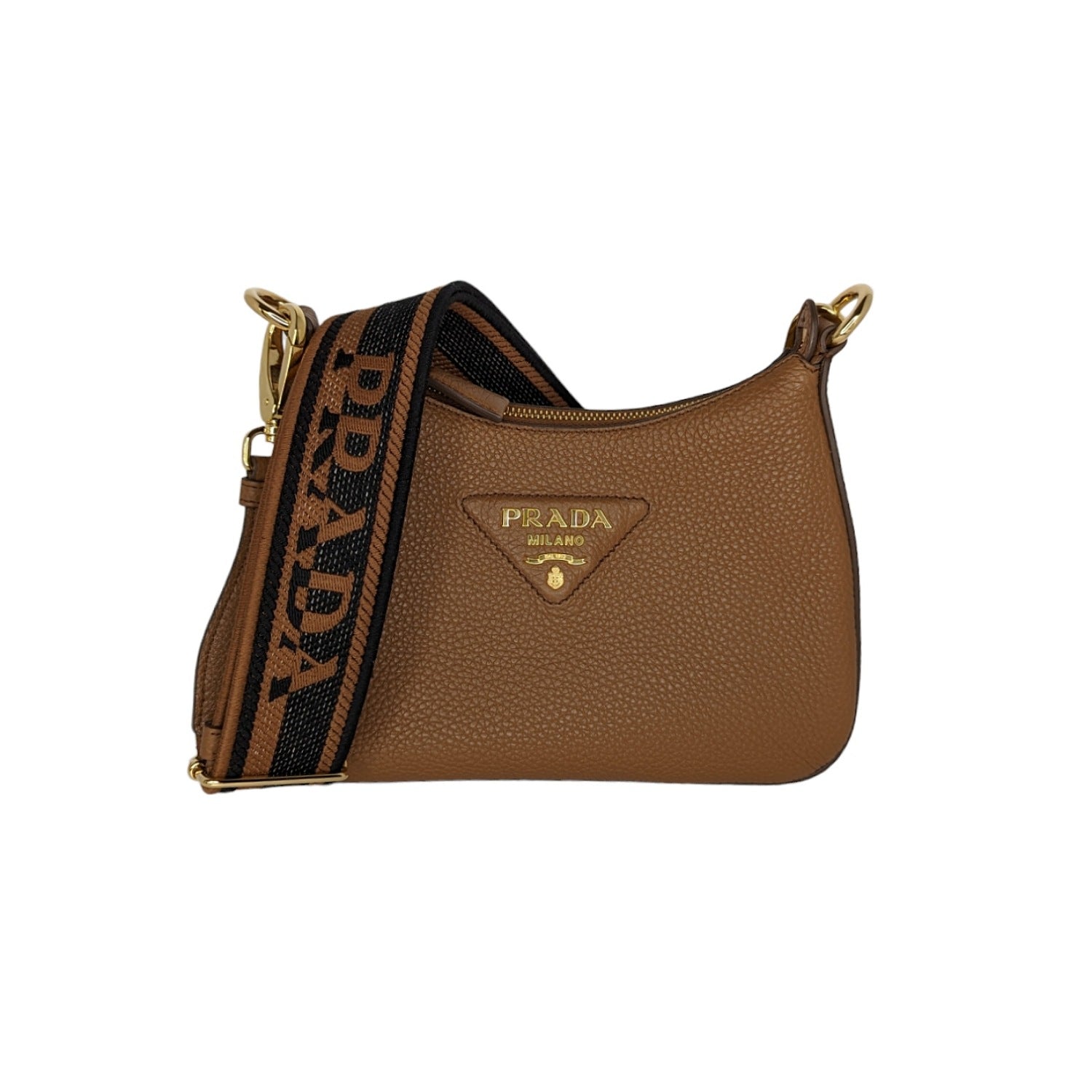 Prada Logo-Lettering Saffiano Leather Shoulder Bag - Black for Women