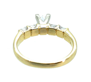 14K Yellow Gold 1.35ctw Diamond Engagement Ring - Sz. 6.75