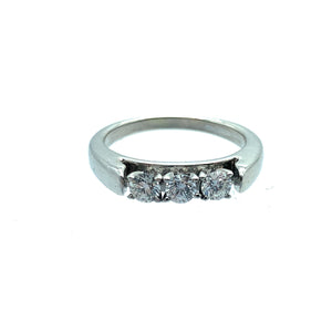 0.33ctw Diamond 14K White Gold Anniversary Ring - Sz. 4.25