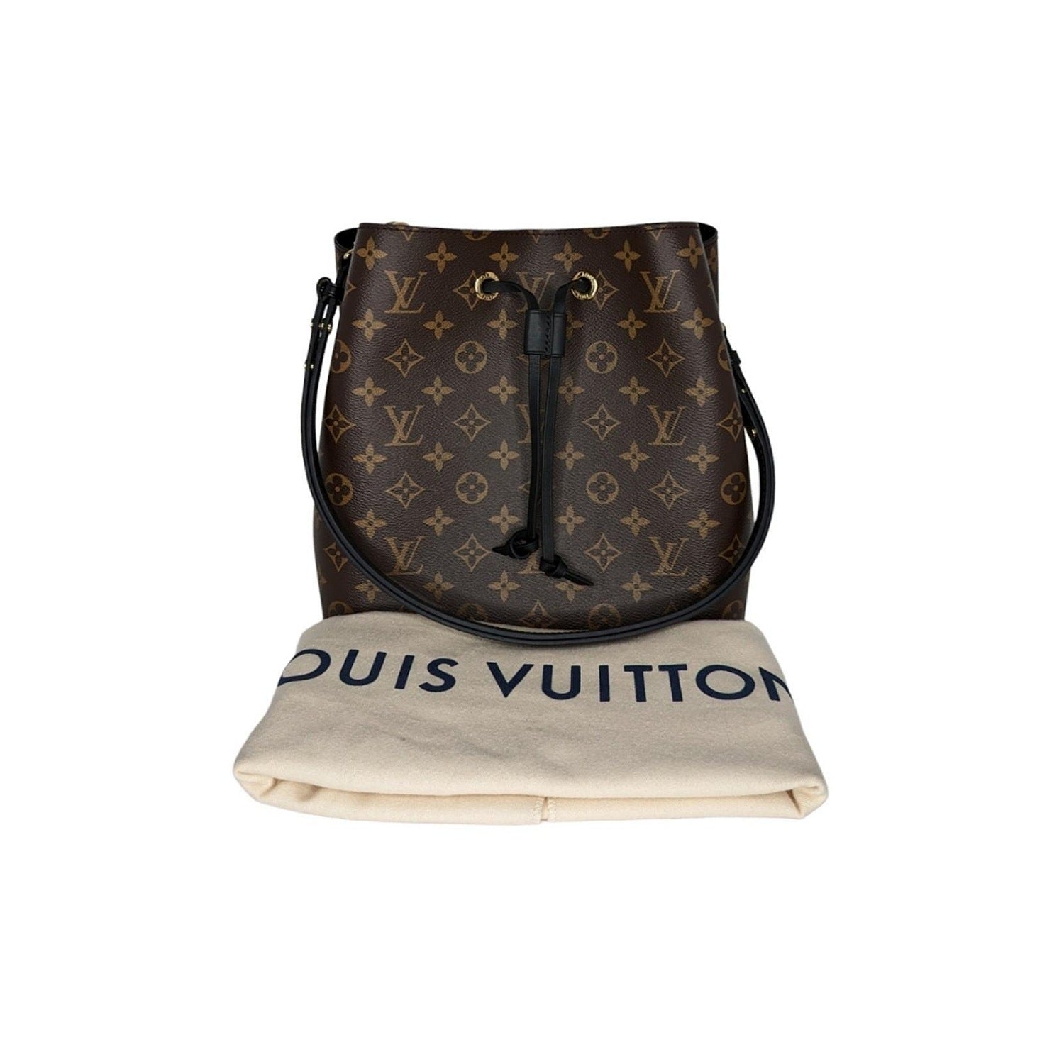 Louis Vuitton, Bags, Louis Vuitton Brown Mono Gm Bucket Draw String