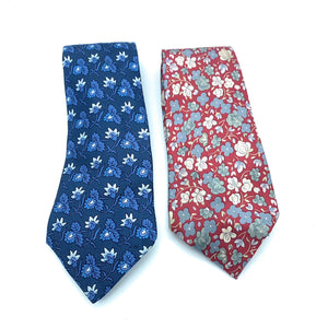 2 Hermès Twill Silk Neckties - 7259 MA & 7096 OA