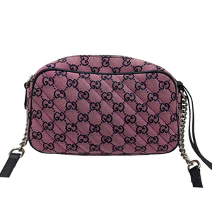 Gucci Ophidia Small GG Canvas & Leather Hobo Bag in Pink