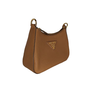PRADA Vitello Daino Soft Mini Shoulder Bag Caramel 1268109
