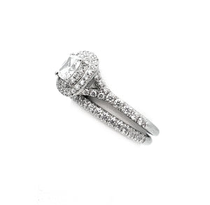 Tiffany & Co. Platinum & 1.37ctw Diamond Wedding Ring Set - Sz. 4.5
