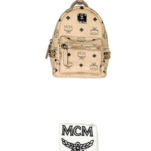 MCM Mini Stark Side Studs Backpack in Visetos 