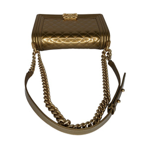 Chanel Metallic Calfskin Medium Boy Bag | The ReLux