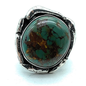 Vintage Navajo Sterling Silver Royston Turquoise Ring - Sz. 6 - Gdene