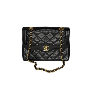 Chanel Vintage Black Coco Paris Double Flap Bag | The ReLux