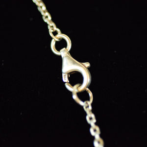 Sterling Silver Custom Made Teardrop Bead Chain Necklace