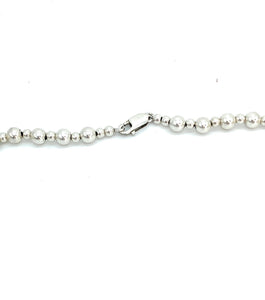 Sterling Silver Graduated Ball Bead Necklace