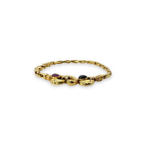 18K Yellow Gold, Ruby & Sapphire Bracelet