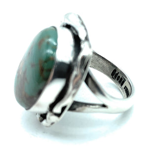 Vintage Navajo Sterling Silver Royston Turquoise Ring - Sz. 6 - Gdene