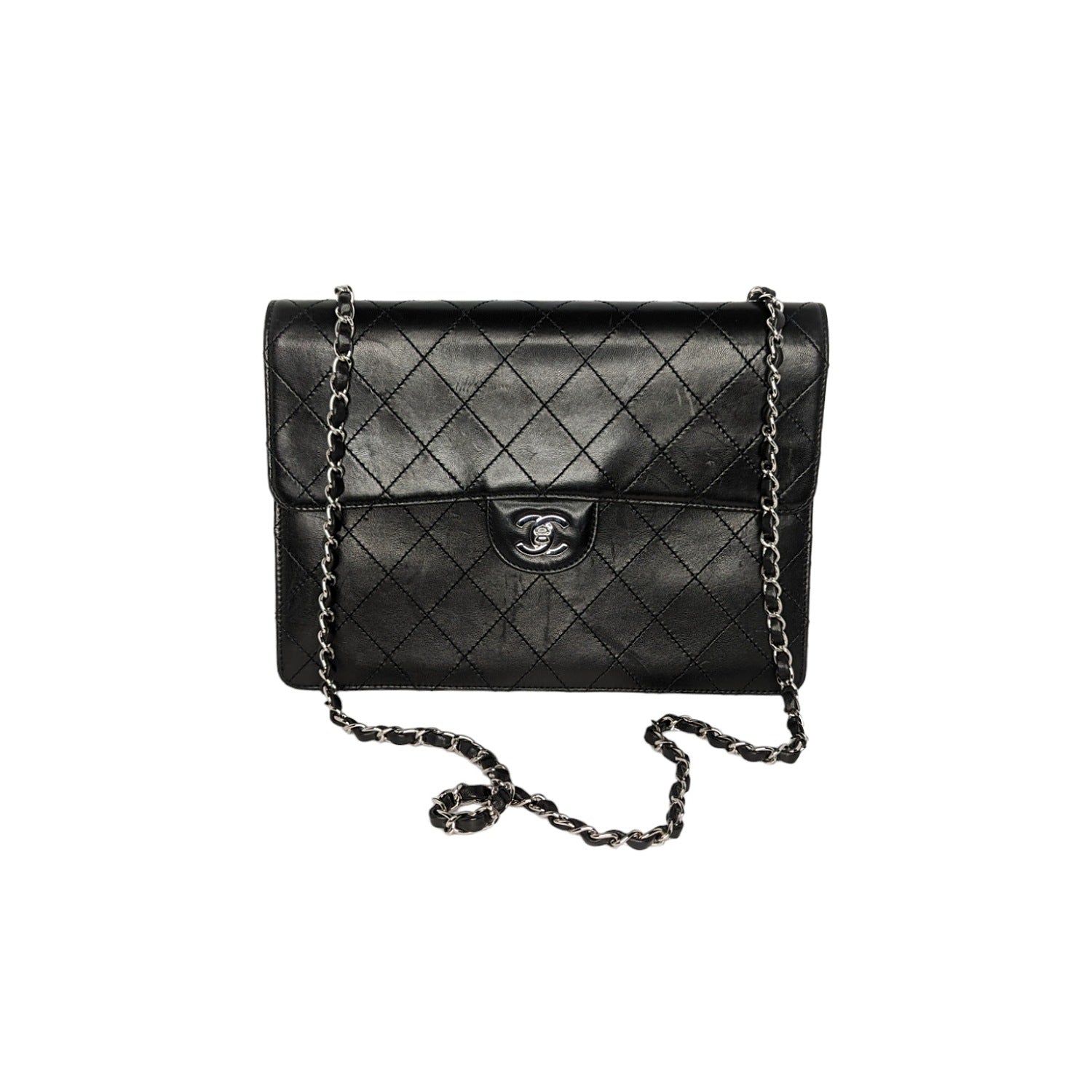 CHANEL Lambskin Quilted Small Coco Lux Flap White 464719