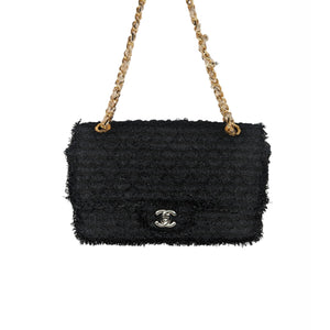 Chanel Tweed Matelasse Medium Single Flap Bag 