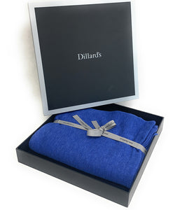 DILLARD's 100% CASHMERE Scarf/Wrap BLUE - NEW in Box