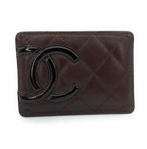 Chanel Chanel Cambon Black Quilted Leather Wallet On Long Shoulder