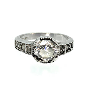 925 Sterling Silver & 2.00ct CZ Ring - Sz. 8