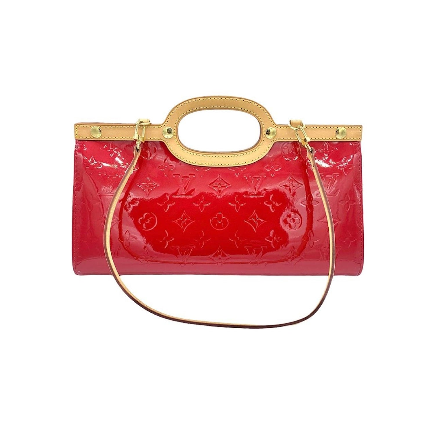 Louis Vuitton Red Vernis Malibu Street Handbag Shoulder M54177 in 2023