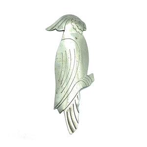 Vintage 1970's Sterling Silver Parrot Brooch