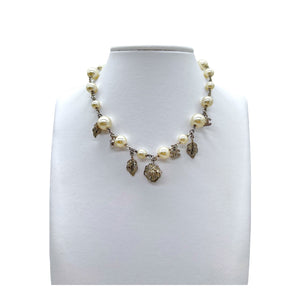 Chanel Vintage 1981 Crystal & Pearl Sautoir Chicklet Necklace| Foxy Couture Carmel