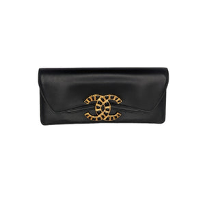 Chanel Black Lambskin Ancient Egypt Inspired Clutch