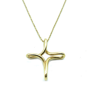 Tiffany & Co. 18K Elsa Peretti Infinity Cross Pendant Necklace
