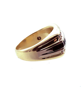 14K Yellow Gold, 0.70ctw Diamond & 1.50ctw Sapphire Ring - Sz. 10.25