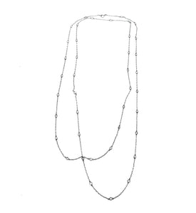 Platinum DBY Hand-Made 6.70ctw Diamond Station Necklace