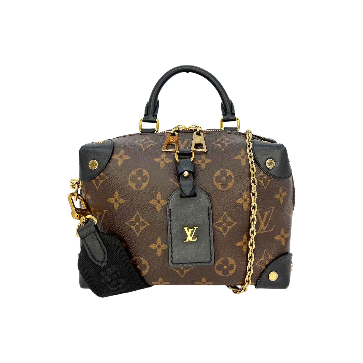 Louis Vuitton Petite Malle East West Monogram Brown in Coated  Canvas/Cowhide Leather with Gold-tone - US