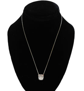 Gorgeous 14K White Gold Channel Set Diamond Necklace