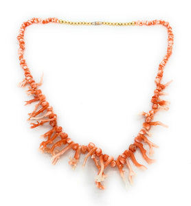 Vintage Angelskin Branch Coral Choker Necklace