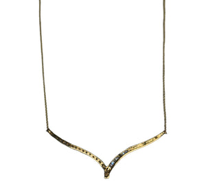 14K Yellow Gold & 0.60ctw Diamond 'V' Shaped Enhancer Pendant Necklace