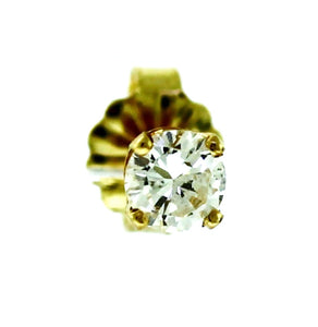 14K Yellow Gold & 0.20ct Diamond Solitaire Stud Earring - SINGLE