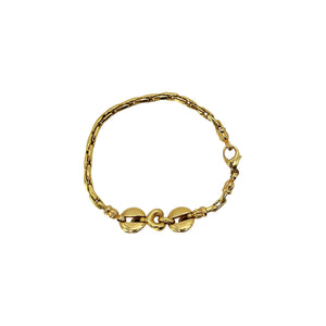 18K Yellow Gold, Ruby & Sapphire Bracelet