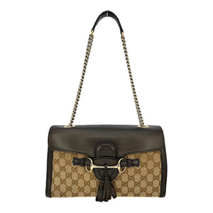 Gucci GG Supreme Emily Flap Shoulder Bag