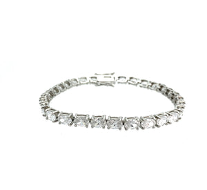 925 Sterling Silver & Crystal Tennis Bracelet