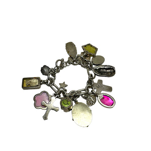 Coreen Cordova Sterling Silver Multi-Charm Religious Theme Bracelet